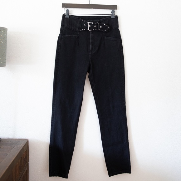 GRLFRND Alivia Belted Skinny Ankle Jeans - Picture 2 of 6